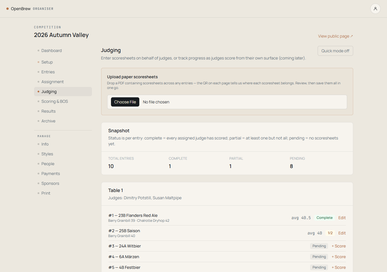 OpenBrew OCR scoresheet ingestion
